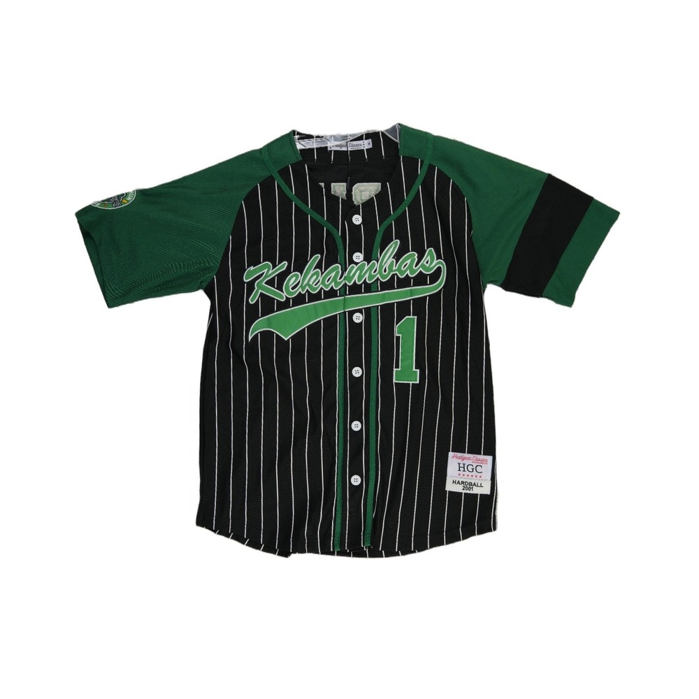 NEW Headgear Classics Jersey Mens Size Medium‎ Green Kekambas Pinstripe 2001